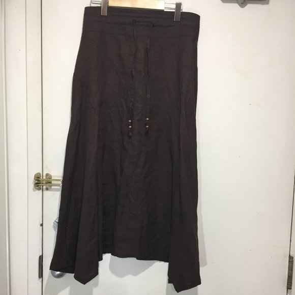 EFFETI MODA MAXI LINEN SKIRT SIZE 8 - Picture 3 of 5